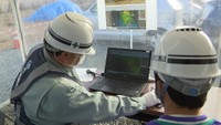 西日本豪雨で堤防が決壊した小田川 地元の中学生がICT活用の工事を見学 岡山・倉敷市