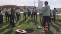 防災機能備えた公園など 倉敷市真備地区の新たな防災拠点を自治体や企業が視察 岡山