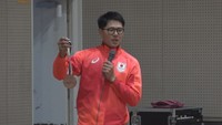 パリ五輪・自転車トラック競技で入賞 長迫吉拓選手が母校訪問、後輩にメッセージ「笑われるくらい大きな夢を持って」