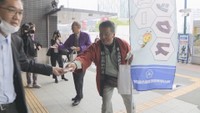 4月10日は「納貯の日」 期限内の納税をJR岡山駅前で呼び掛け キャッシュレス納付も周知