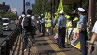 県内の66カ所で交通安全キャンペーン シートベルトの着用や自転車の安全な利用を呼び掛け 香川