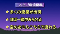 今夜は「ふたご座流星群」を観測♪ 1時間に約50個の流れ星が夜空に