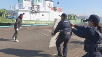 貨物船にテロリストが潜伏と想定 水島港で国際テロ対応の合同訓練 岡山・倉敷市