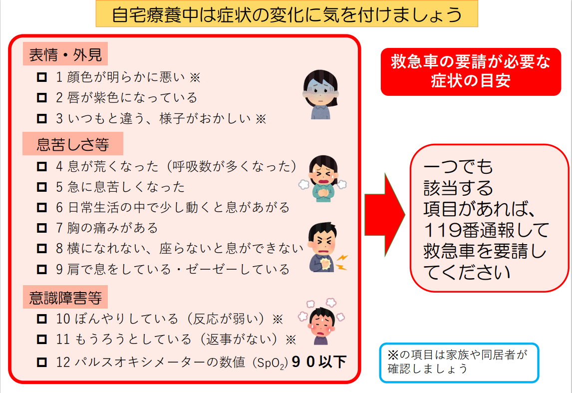 東京都の自宅療養中の注意点１