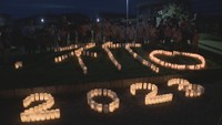 キャンドルの灯で犠牲者追悼「二度と起きないように」 岡山・倉敷市真備地区〈西日本豪雨から5年〉