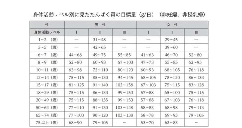 たんぱく質摂取量