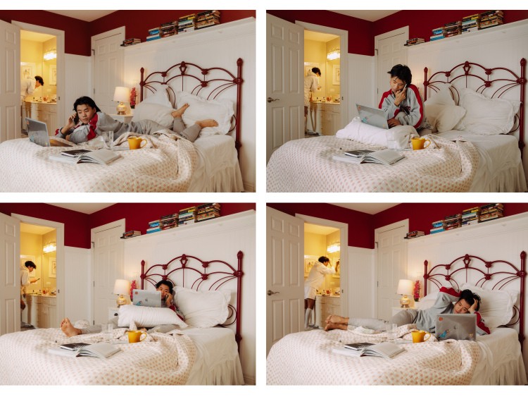 Since the pandemic began in March, millions of Americans have begun working where they sleep. (Photo Illustration by Justin J Wee/The New York Times)