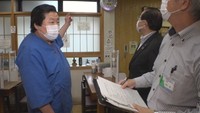 〈新型コロナ〉新見市長が飲食店を見回り 時短営業や感染防止対策を確認 岡山