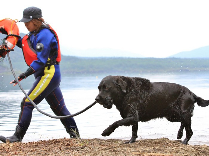 愛犬とともに救命を行うことで、絆が深まる(前村さん提供)