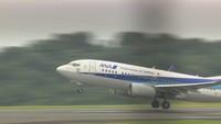 ANA「ボーイング737-700型機」国内最後の1機 岡山空港からラストフライト