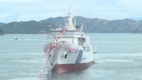 海上保安庁の大型巡視船「ひろしま」の進水式 長さ120m 排水量3500t 岡山・玉野市