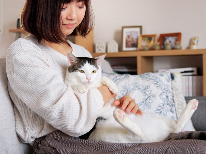 抱っこでウットリ。