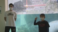 B2・香川ファイブアローズの選手 新屋島水族館の1日館長に就任