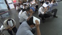避難中の“3密”回避が課題に JR四国などが巨大地震を想定した訓練