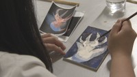 日本画の魅力に触れて 高校生向け絵画教室 岡山市