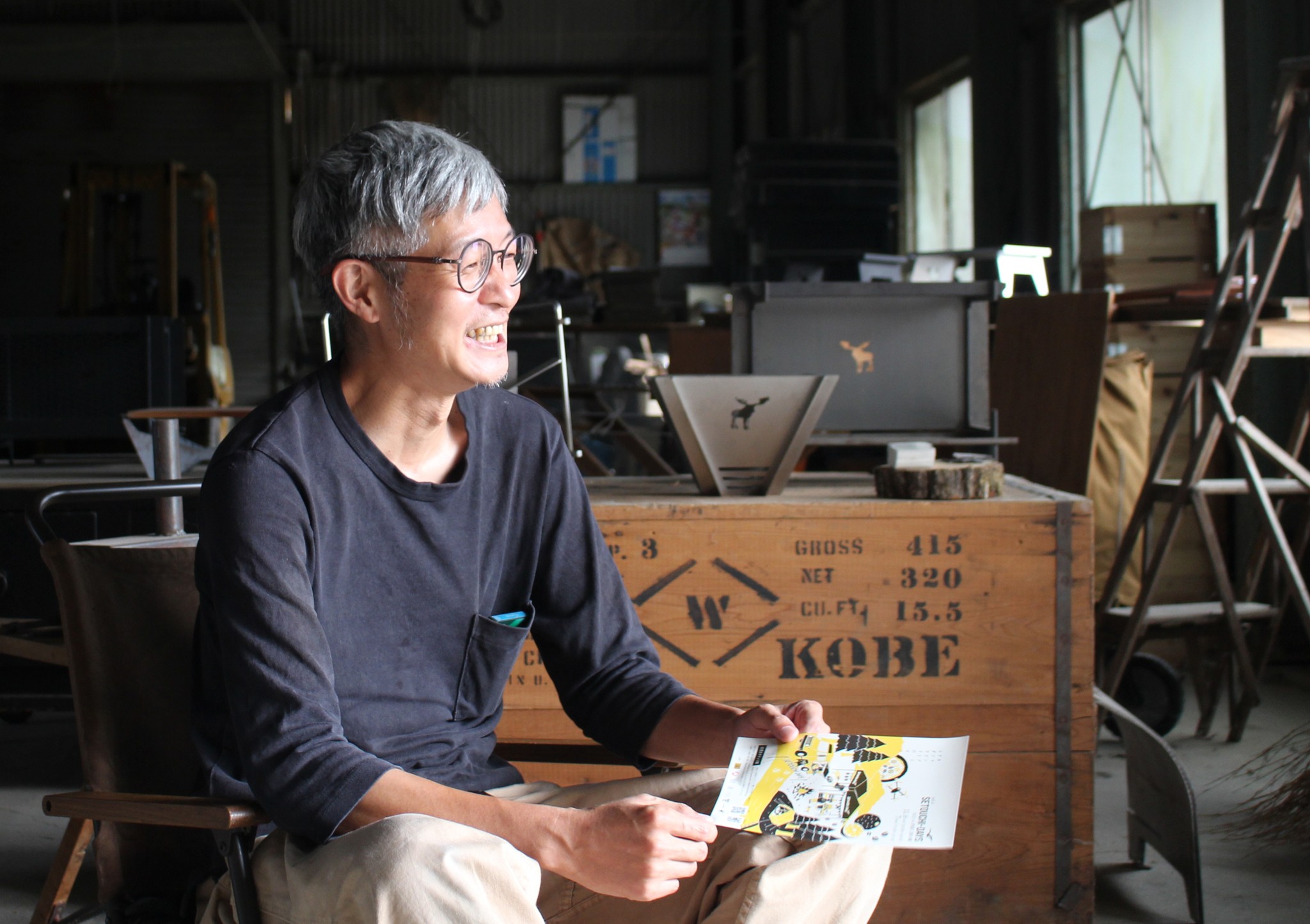 四国最大級のアウトドアイベント 企画者はたき火台を作る木工作家