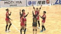 V3女子・倉敷アブレイズがホーム開幕戦 地元ファンの声援受け4連勝で首位キープ 岡山
