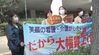 医療従事者への手当支給や診療報酬引き上げを 待遇改善を求め労働組合がアピール行動 高松市