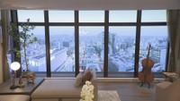 「岡山ロッツ」跡地に建設中の分譲マンション モデルルームを公開 街の活性化に期待の声