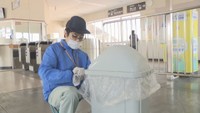 支援学校の生徒が地元の駅を清掃 日頃学んでいる清掃技術を生かす 岡山市