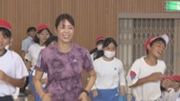 ロンドン五輪に出場・重友梨佐さんが小学校を訪問 子どもたちにスポーツの楽しさを伝える 岡山市