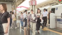 お盆休み前に 帰省の混雑ピーク JR岡山駅