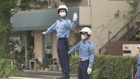 南海トラフ地震を想定し訓練 「防災の日」に岡山県警が手信号で交通整理