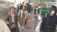 上りの新幹線 Uターンで混雑 岡山