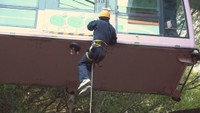 閉じ込められた乗客を救助 秋の観光シーズン前に寒霞渓ロープウェイで訓練 香川・小豆島