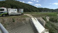 住民落胆…豪雨被災地は台風でまたも川あふれる 岡山