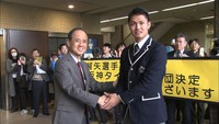 阪神タイガースからドラフト1位指名 西純矢投手が岡山市長を表敬訪問