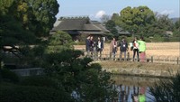 きびだんごはお口に合う?バドミントン・ブルガリア代表が後楽園へ 岡山市