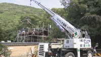 落雷で焼損の国宝・本殿の屋根 「落下の危険」と一部撤去 香川・神谷神社