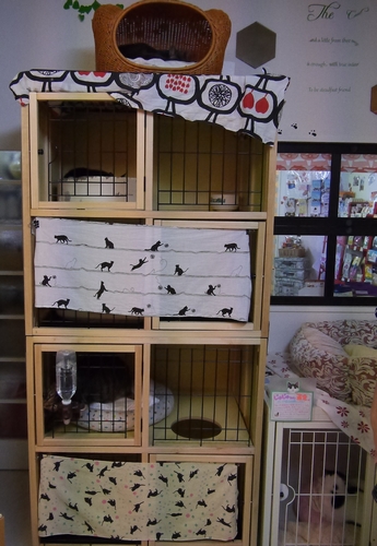 ケージ(市販)にもこだわりました