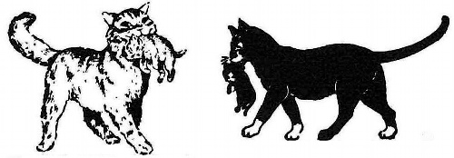 クロネコマークの発案当時、業務提携した米国の運送会社の「親子猫マーク」=ヤマトホールディングス提供