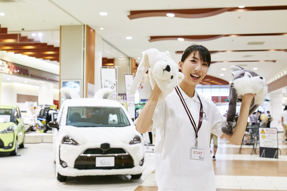 可愛いぼうしをかぶって撮影