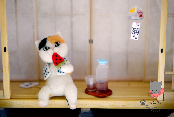 「ひとりねこ」猫をモチーフとした羊毛フェルトの雑貨・人形を出展=ニャンフェス実行委員会提供