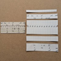 先に単位が書いてあるパーツを作ります（提供：ぽんさん）
