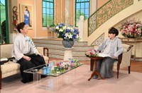 「徹子の部屋」 （右から） 黒柳徹子、上妻宏光＝テレビ朝日提供