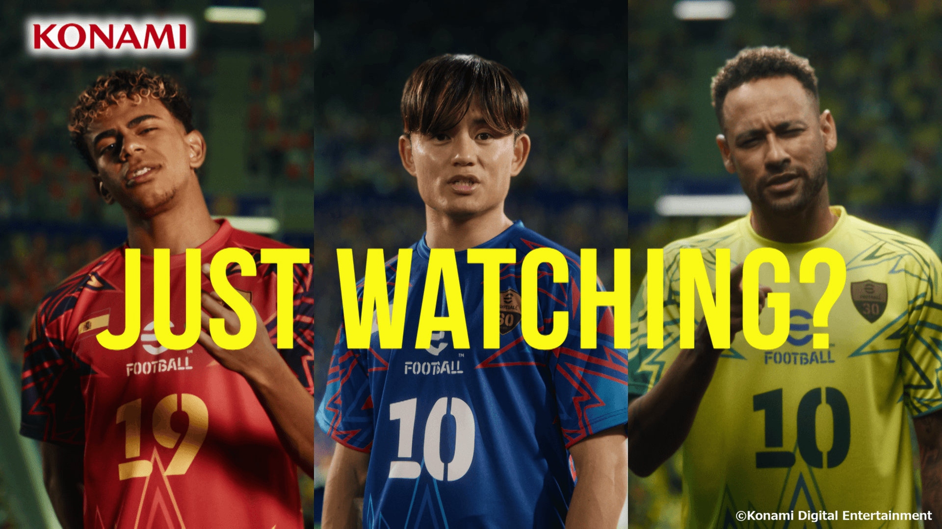 サッカーゲーム「eFootball」の新CMに登場した日本代表・久保建英©Konami Digital Entertainment
