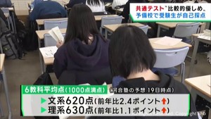 大学入試共通テストを終え受験生が自己採点　仙台・青葉区の予備校
