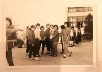 大学３年の時の写真。他大学との交歓会で大津市内のユースホステルを訪れた