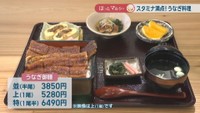 うなぎ御膳　並（半尾）3850円／上（1尾）5280円／特（1尾半）6490円