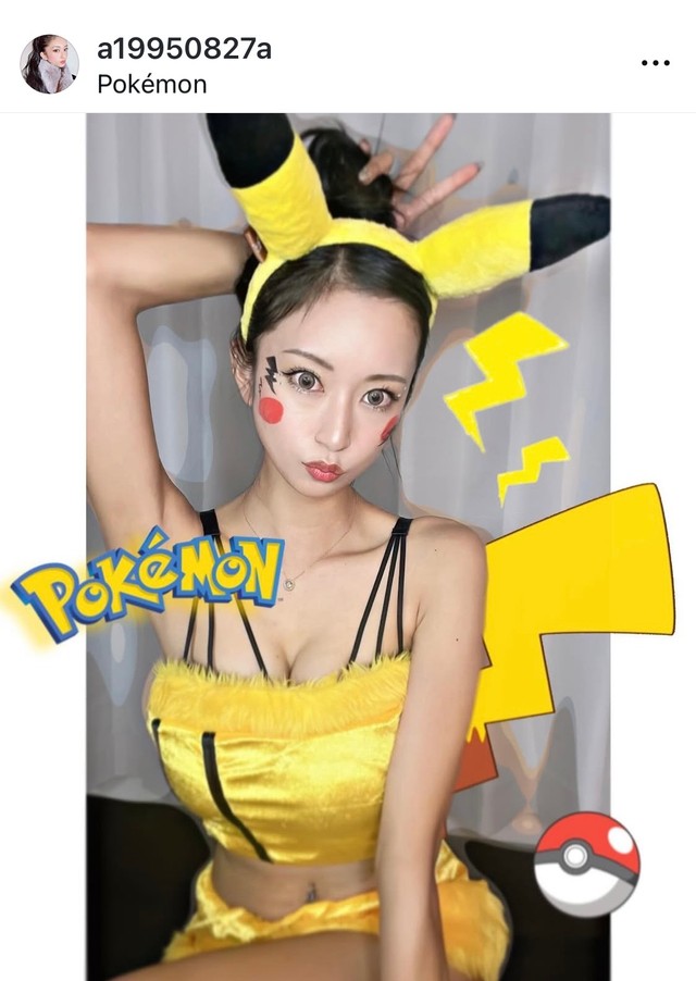 ピカチューのコスプレをする店長