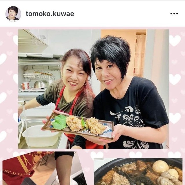 桑江知子インスタグラム＠tomoko.kuwaeより