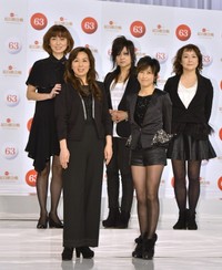 紅白歌合戦出場歌手発表会見に出席したプリンセスプリンセス(2012年)