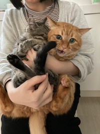 つむぎくんのチュー（提供写真）