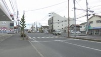 事故があった県道　岡山・南区豊浜町