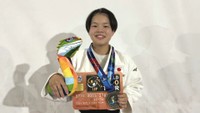 世界カデ柔道選手権52kg級3位／白金里桜さん　エクアドル　8月22日　白金さん提供