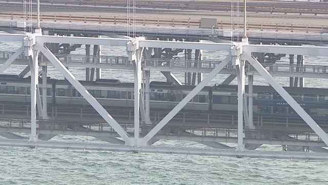 瀬戸大橋で立ち往生したマリンライナー　2024年11月
